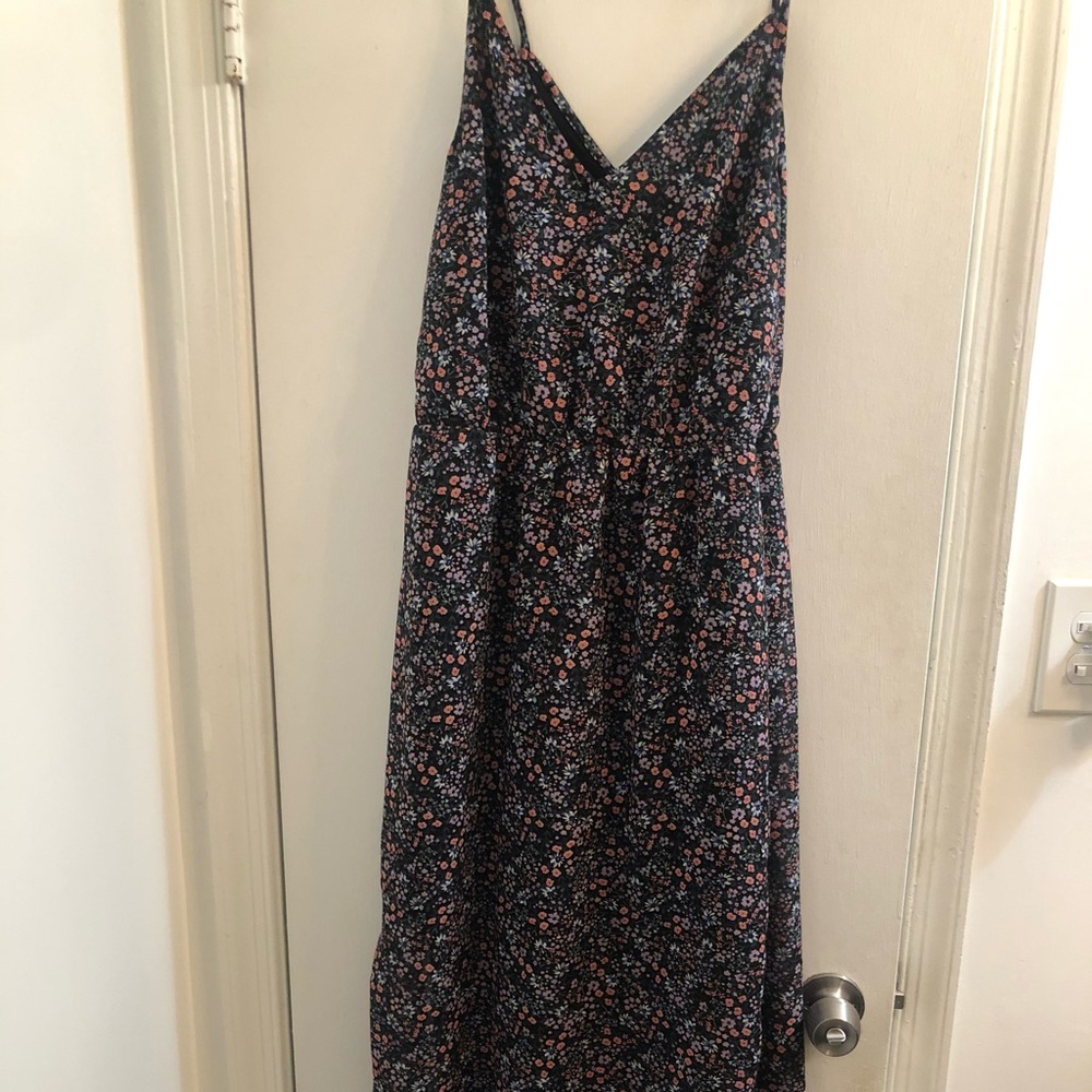 Spaghetti Strap Maxi Dress in Floral Pattern 12